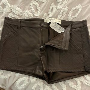 Abercrombie and Fitch Leather Shorts